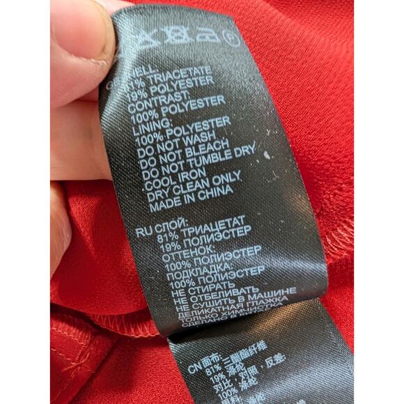 REISS Lucine Draped Cocktail Dress Red Valentine's Size S? See Measurements - Picture 11 of 16